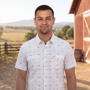 Lancaster Short Sleeve Snap Platini Shirt