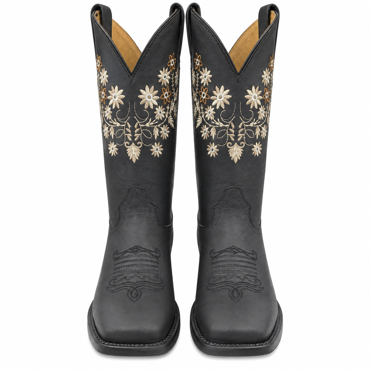 Rosalinda Black Embroidery Boots