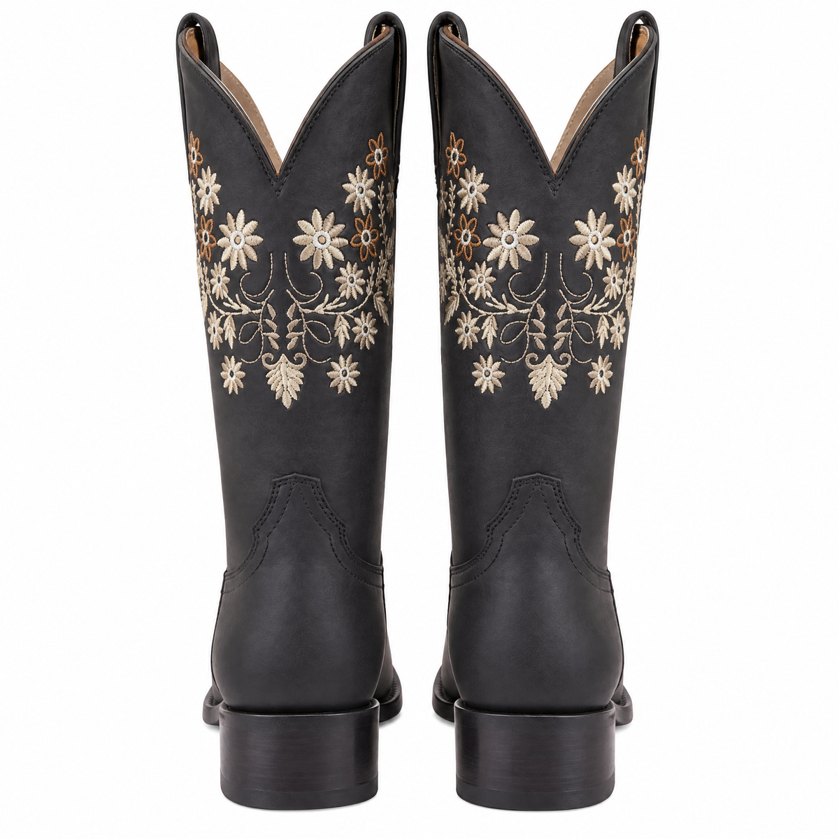 Rosalinda Black Embroidery Boots