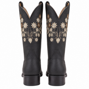 Rosalinda Black Embroidery Boots