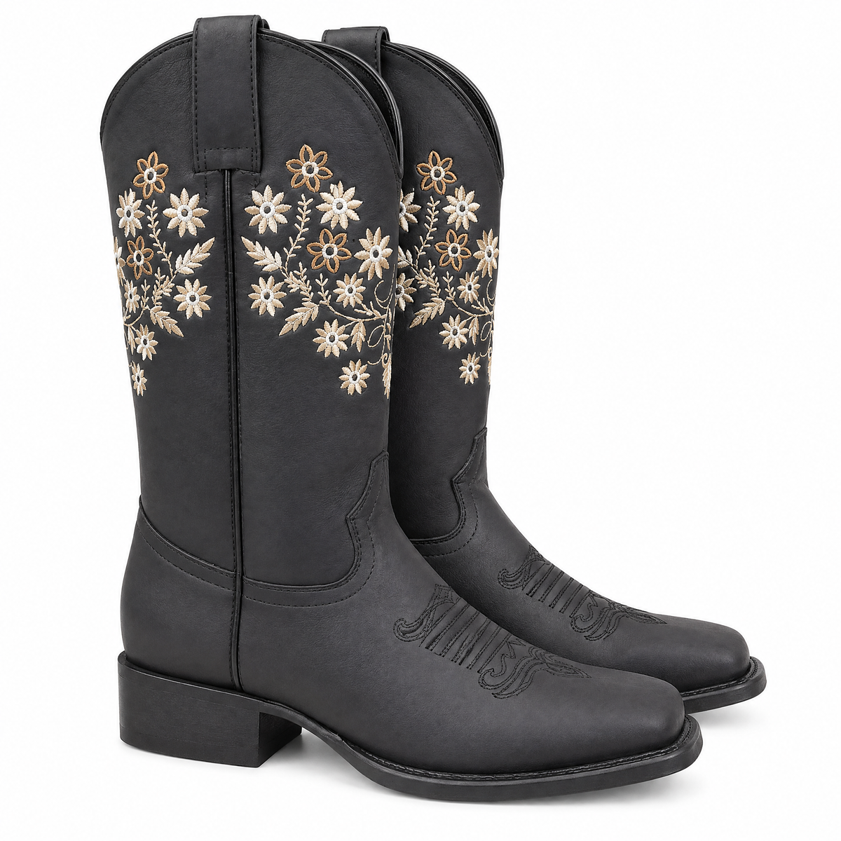 Rosalinda Black Embroidery Boots