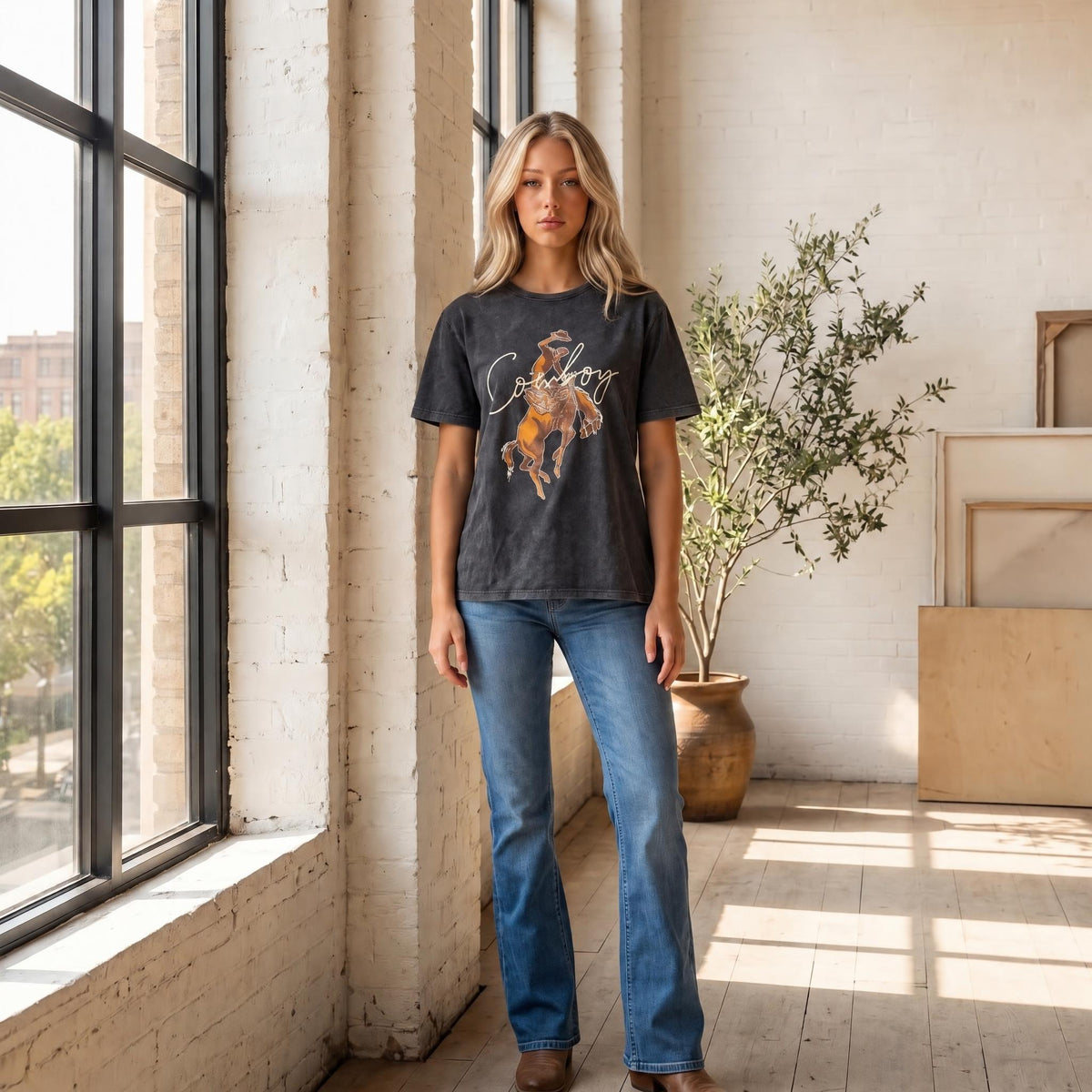 Cowboy Vintage Puff Tee