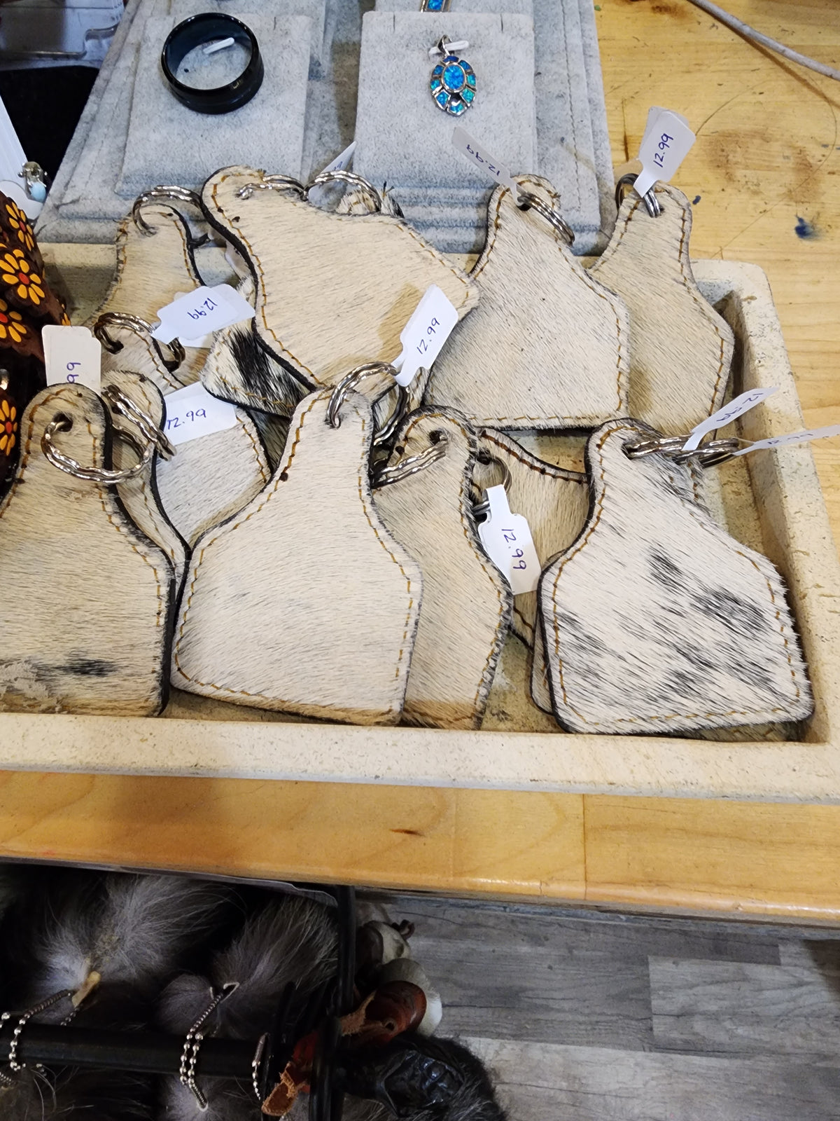 Cow Tag Keychain