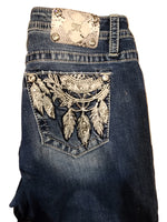 Hariot Bling Pocket Boot Cut Jeans