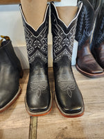 Leonard Black Leather Boots