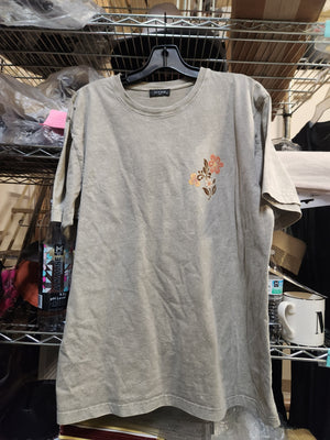 Flower Detail Boho Tee