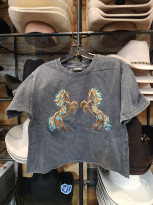 Double Horse Puff Tee