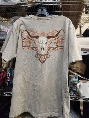 Flower Detail Boho Tee