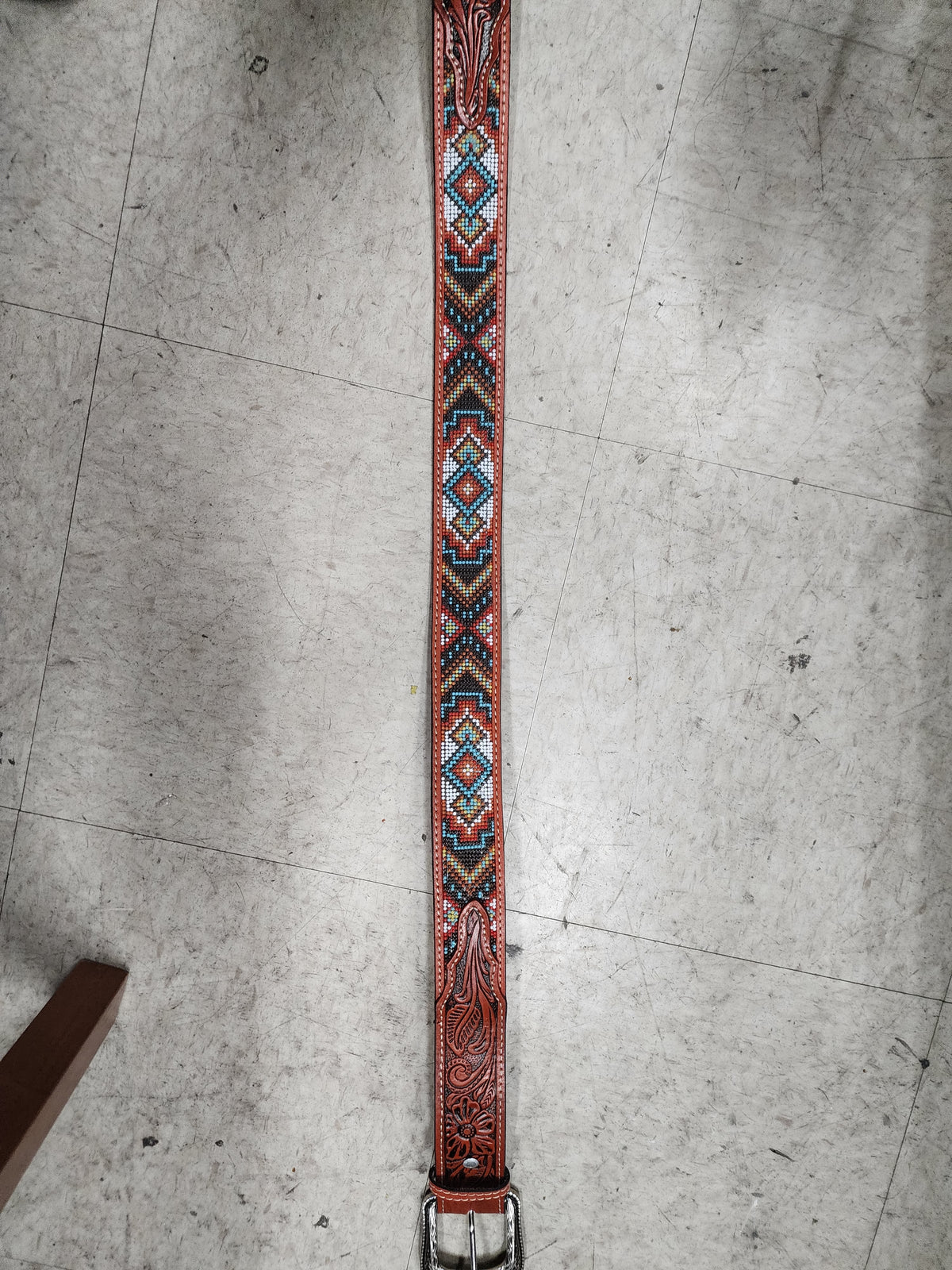 Cesar Beaded Stamped Belt