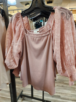 Brit Lace Sleeve Top