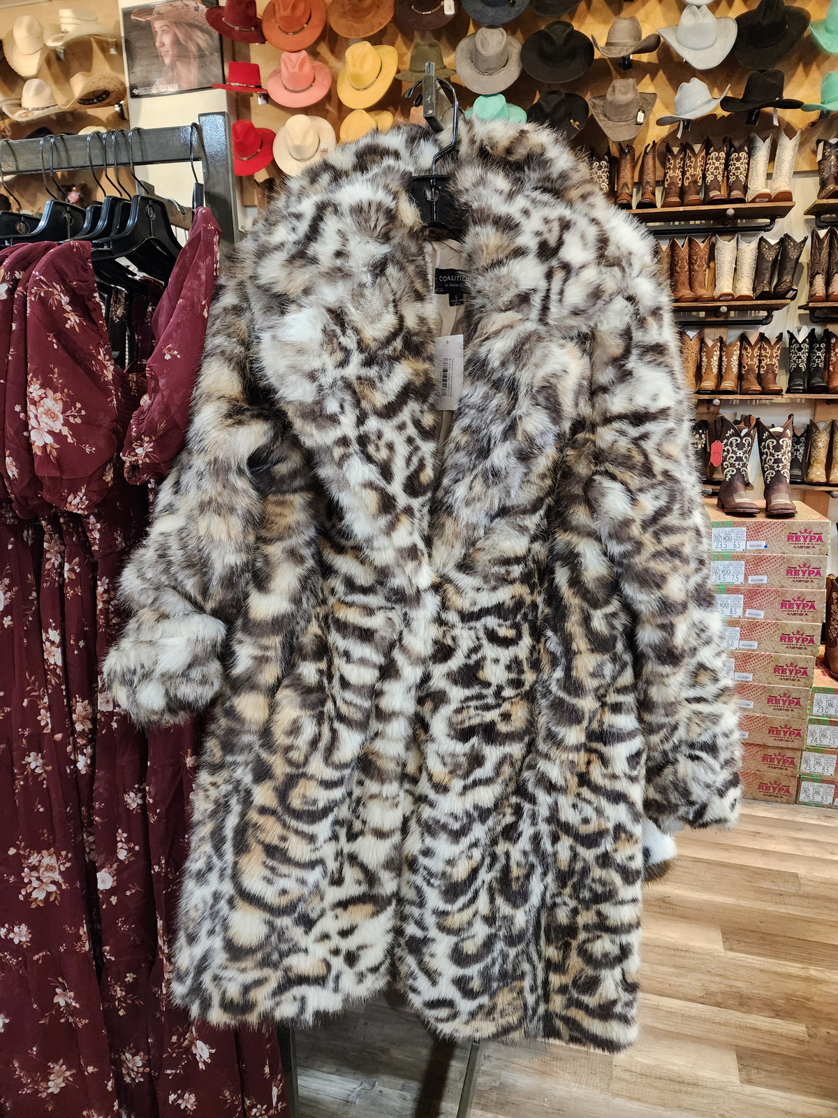Samantha Leopard Long Coat