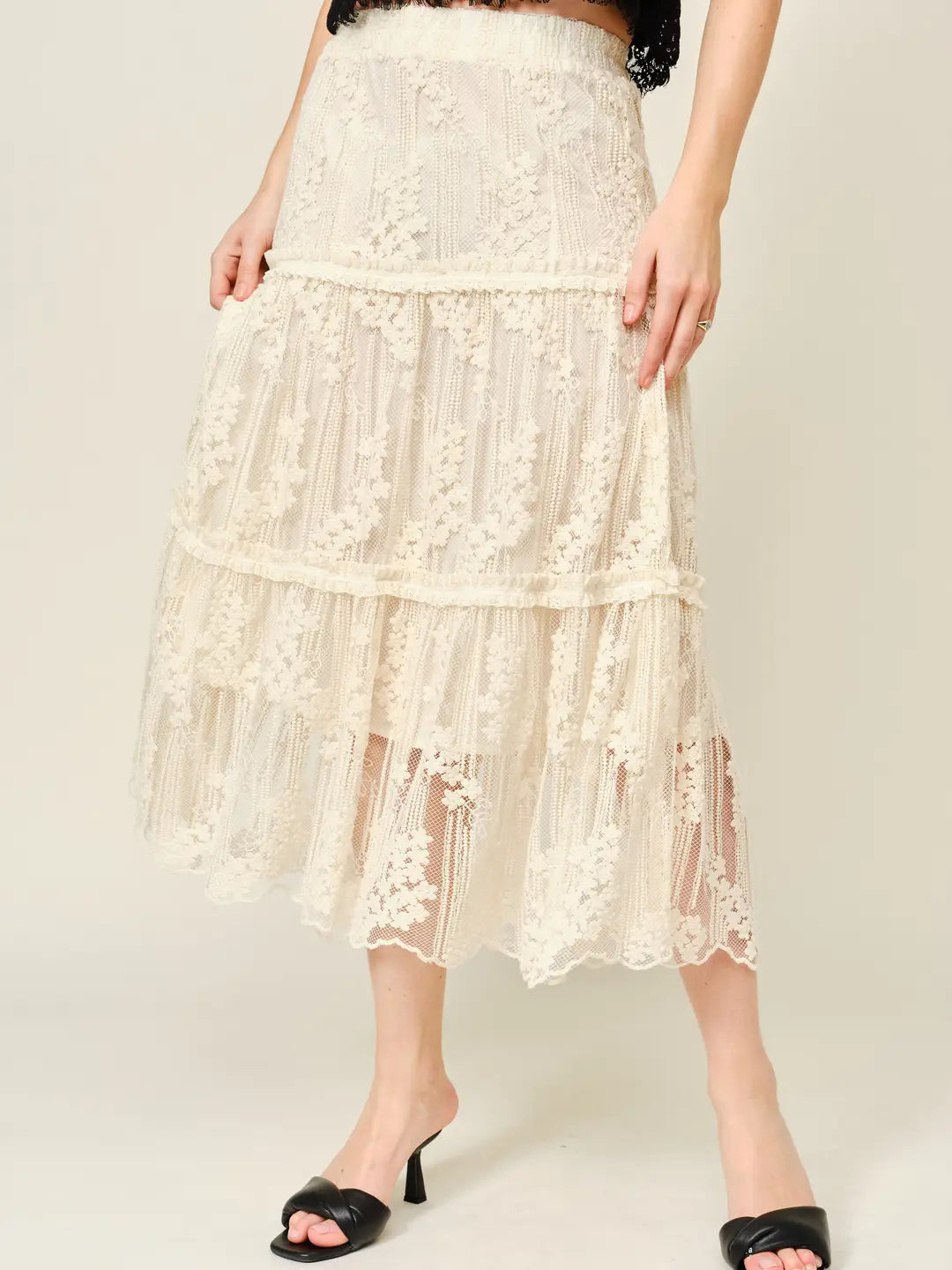 Haven Lace Tiered Skirt