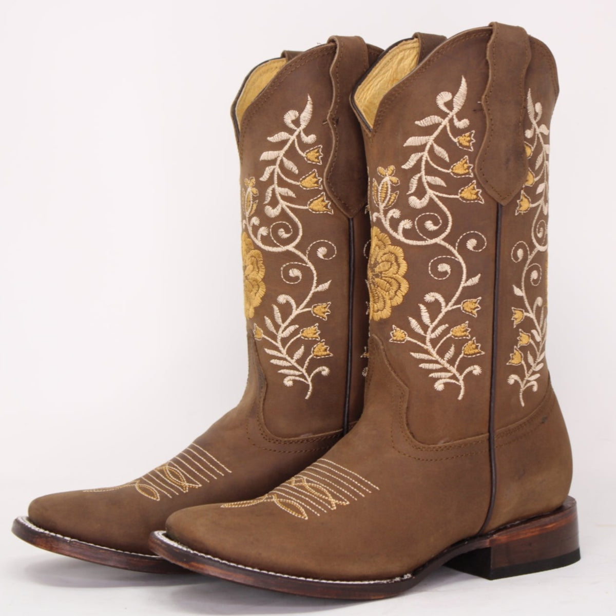 Katie Embroidery Cowgirl Boots (2 colors)