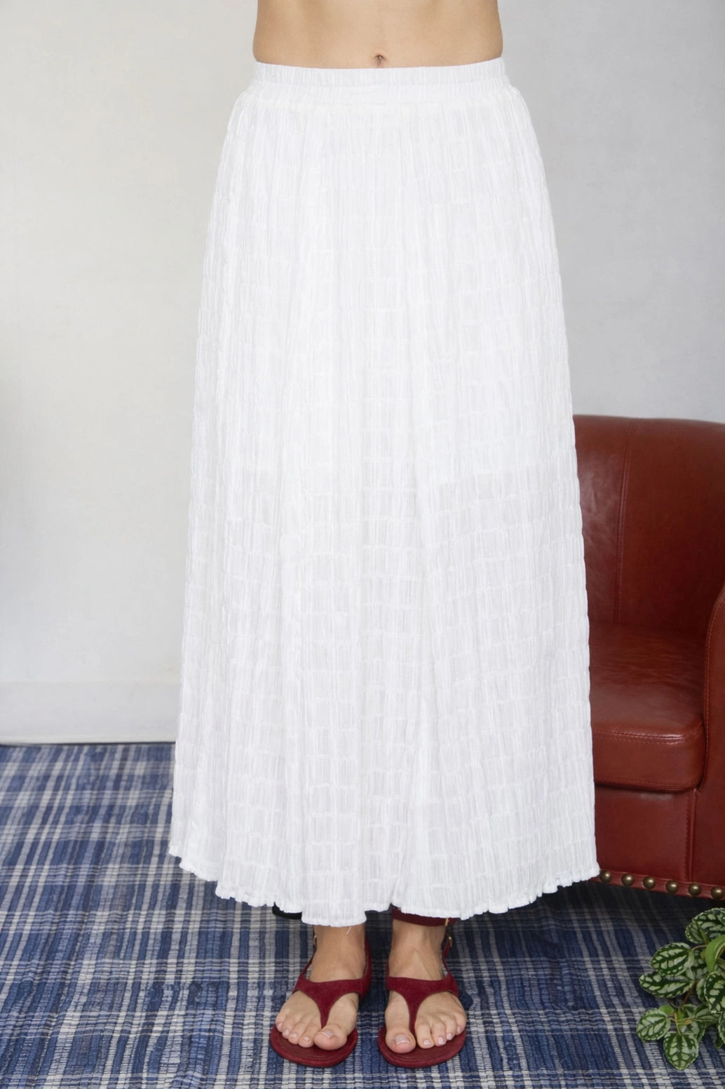 Gianna Elastic Waist Midi Skirt