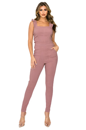 Nolana Ruffle Skinny Jumpsuit