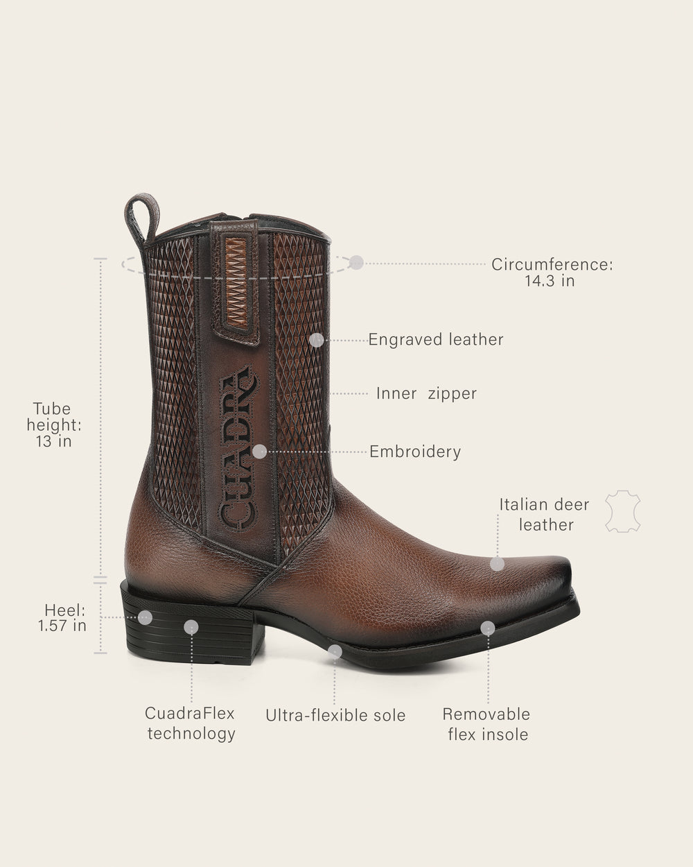 Granger Cuadra Deer Leather Boots