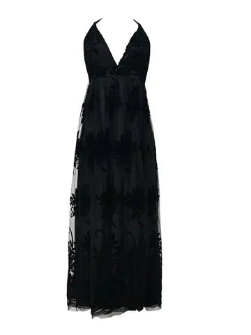 Cammie Strap Mesh Maxi Dress