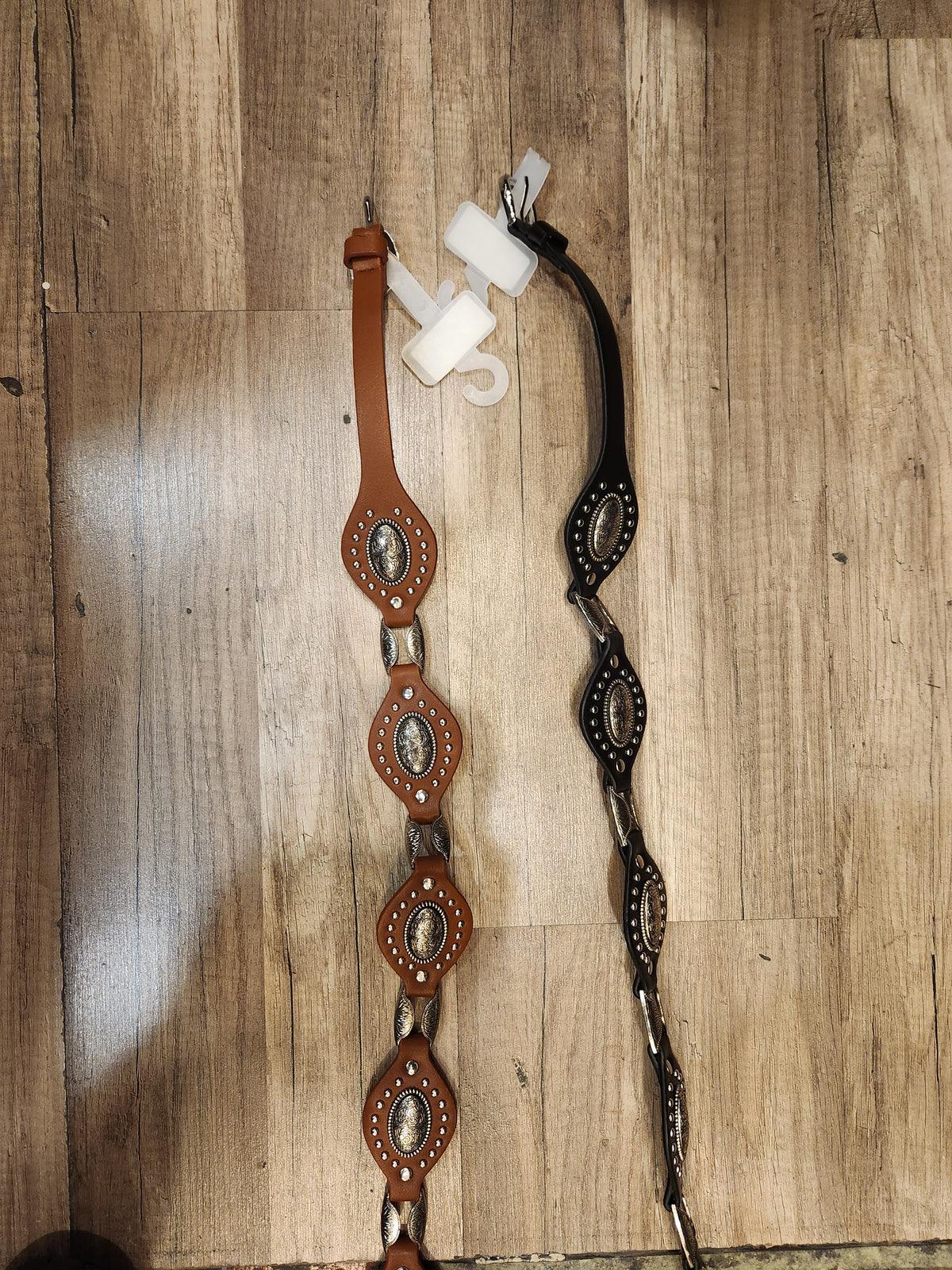 Andee Concho Faux Leather Belt