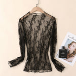 Stacie Floral Sheer Mesh Top