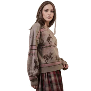 Leila Western Horse Knit Sweater