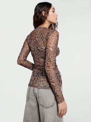 Tillie Leopard Mesh Top