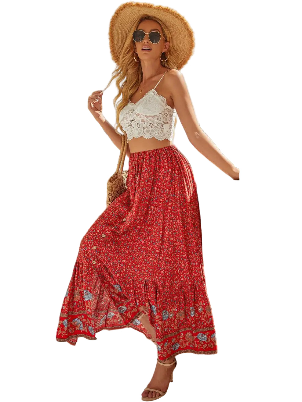 Shauna Floral Print Skirt