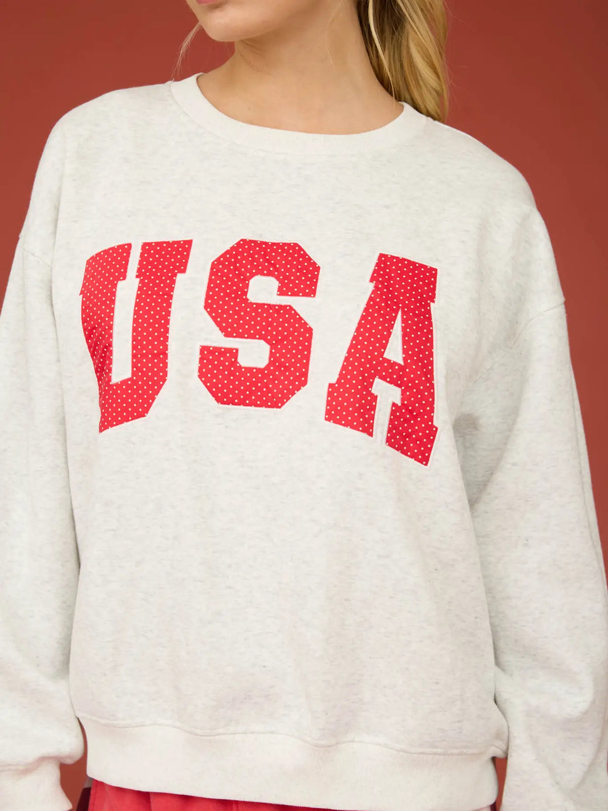 Dottie Polka Dot USA Crew Neck