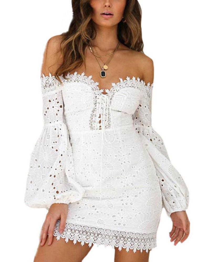 Blanca Lace Up Mini Dress