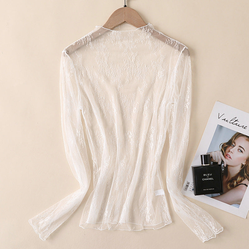 Stacie Floral Sheer Mesh Top