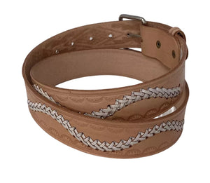 William Stitched Leather Belt