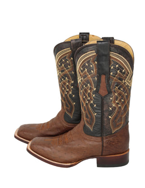 Levi Ostrich Leather Cowboy Boots