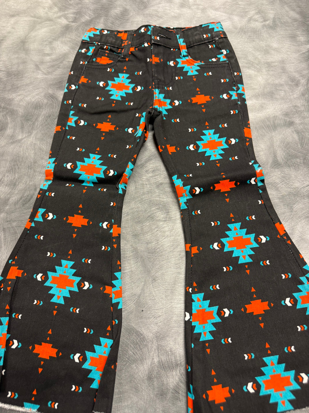 Aztec Print Bellbottom Jeans