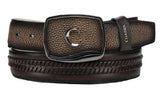 Chocolate Bison Woven Cuadra Belt
