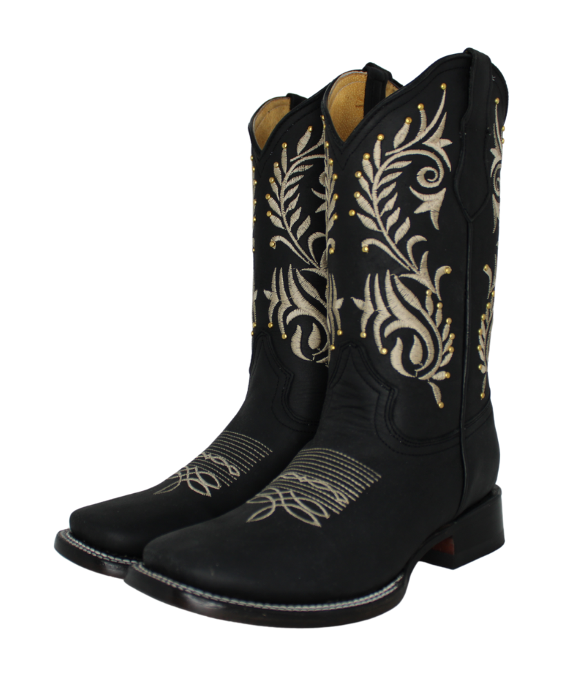 Barbra Ivy Stud Cowgirl Boots (3 Colors)