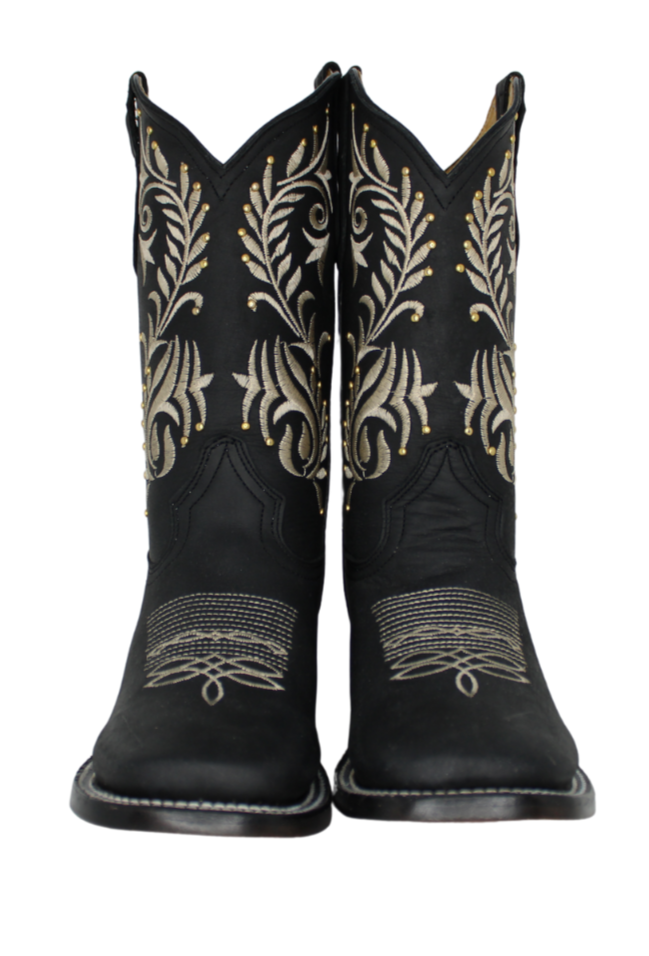 Barbra Ivy Stud Cowgirl Boots (3 Colors)