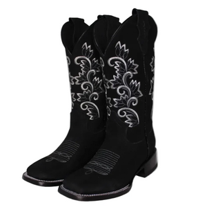 Calico Ivy Detail Cowgirl Boots