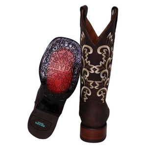 Calico Ivy Detail Cowgirl Boots