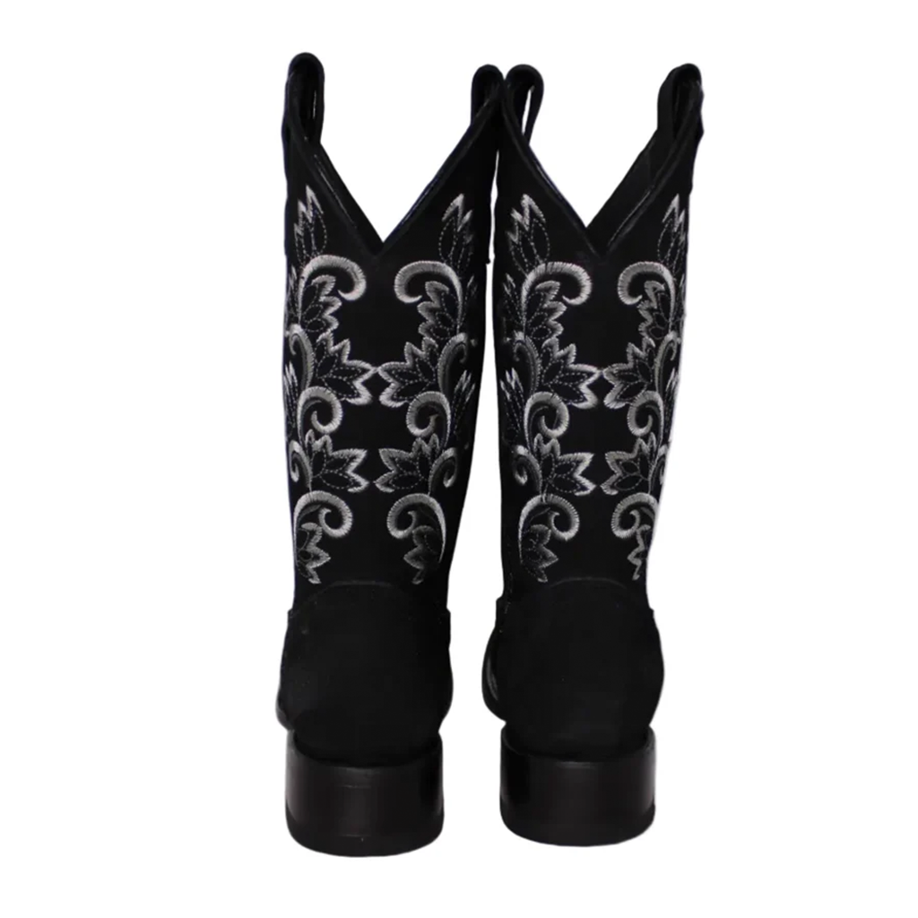 Calico Ivy Detail Cowgirl Boots