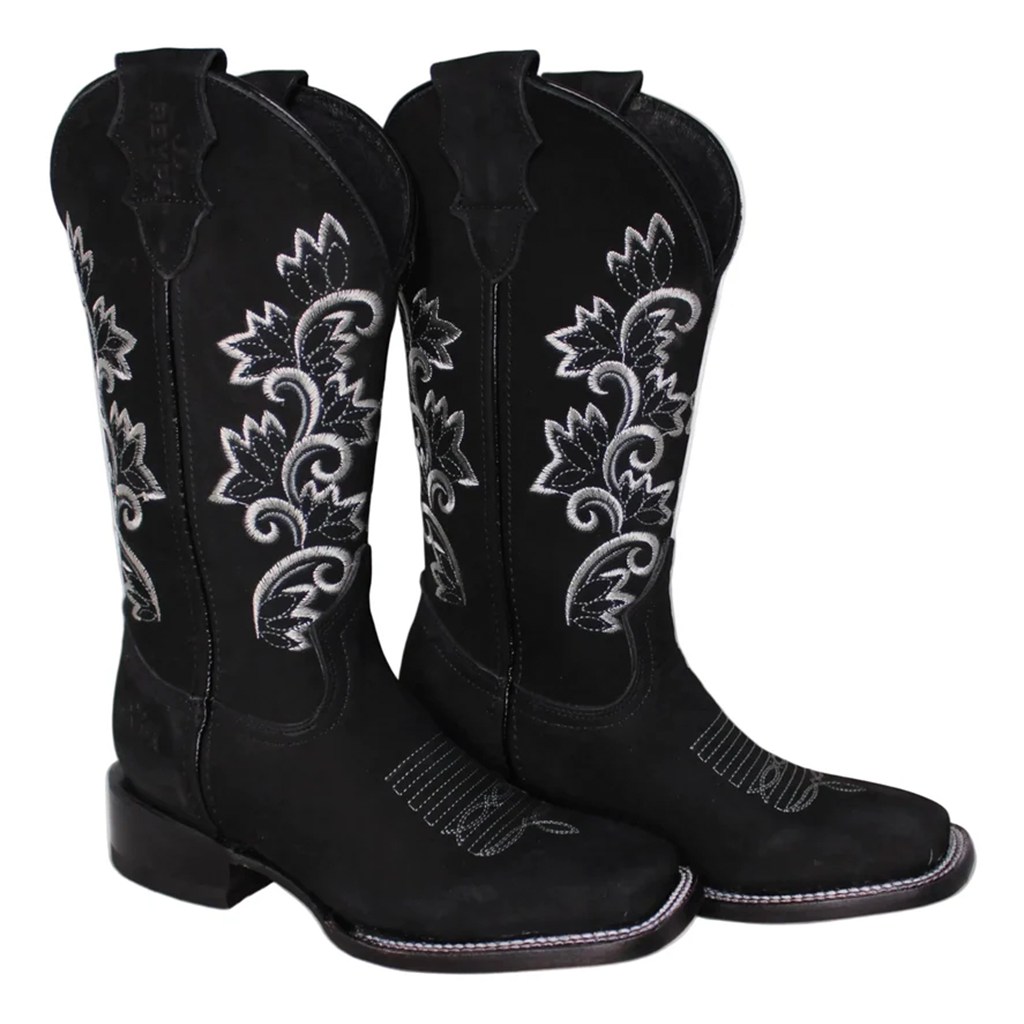 Calico Ivy Detail Cowgirl Boots