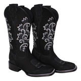 Calico Ivy Detail Cowgirl Boots