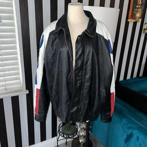 USA Flag Leather Jacket