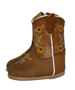 Harper Sunflower Baby Boots