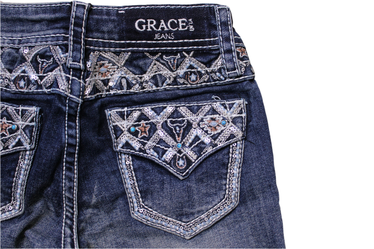Tinlee Aztec Yoke Girls Jeans