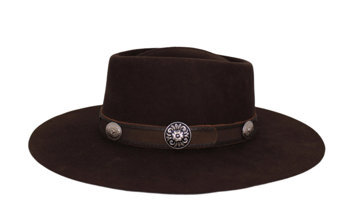 Sam Brown Felt Flat Brim Hat