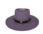Sam Grey Felt Flat Brim Hat