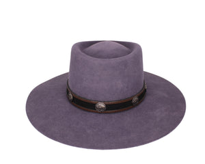 Sam Grey Felt Flat Brim Hat