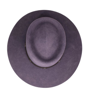 Sam Grey Felt Flat Brim Hat