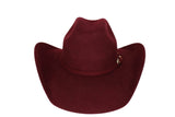 Trey 100X Wool Wine Cowboy Hat