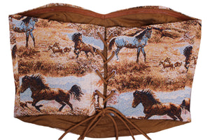 Alina Horse Lace up Corset