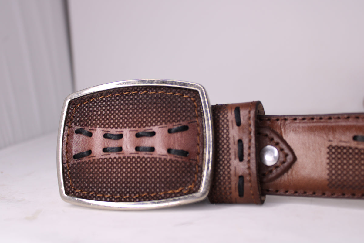 Huntley Woven Leather Belt